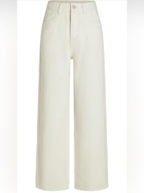 Cider Straight-Leg White High-Rise Jeans